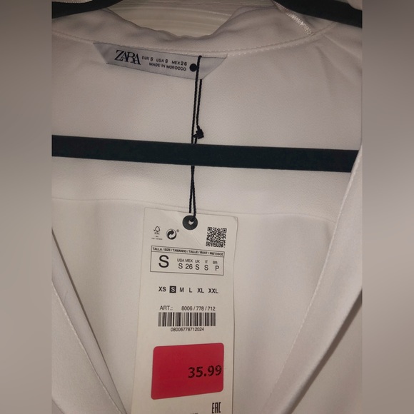 NWT Zara Cropped Blouse - Picture 5 of 6